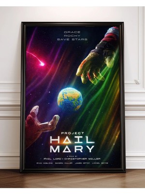 Project Hail Mary Movie Tasarım 2 Film Posteri Çerçeveli Tablo Sinema Odası Duvar Dekoru