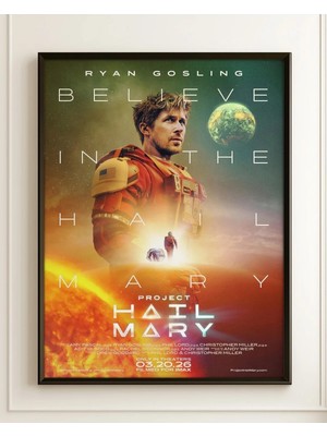 Project Hail Mary Tasarım 8 Film Posteri Çerçeveli Tablo Sinema Odası Duvar Dekoru