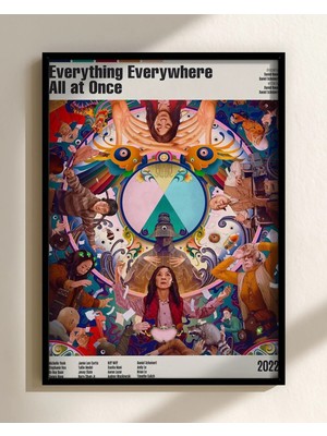 Everything Everywhere All At Once Tasarım 2 Film Posteri Çerçeveli Tablo Sinema Odası Duvar Dekoru
