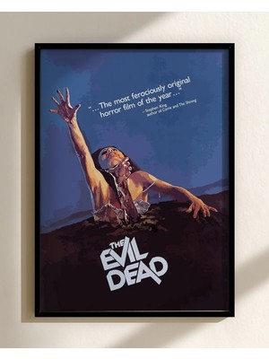 The Evil Dead Tasarım 4 Film Posteri Çerçeveli Tablo Sinema Odası Duvar Dekoru