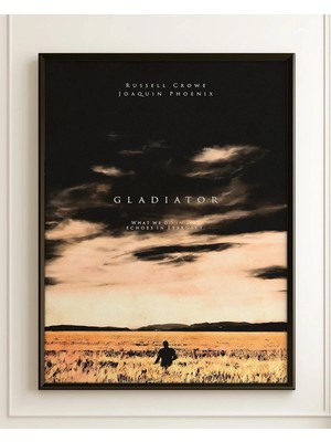Gladiator Tasarım 4 Film Posteri Çerçeveli Tablo Sinema Odası Duvar Dekoru