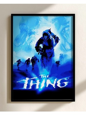 The Thing Tasarım 4 Film Posteri Çerçeveli Tablo Sinema Odası Duvar Dekoru