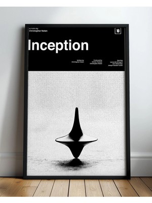 Inception Tasarım 3 Film Posteri Çerçeveli Tablo Sinema Odası Duvar Dekoru