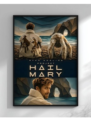 Project Hail Mary Tasarım 9 Film Posteri Çerçeveli Tablo Sinema Odası Duvar Dekoru