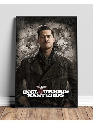 Inglourious Basterds Tasarım 5 Film Posteri Çerçeveli Tablo Sinema Odası Duvar Dekoru