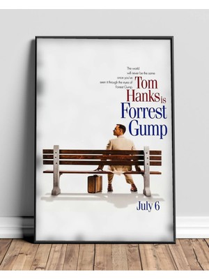 Forrest Gump Tasarım 2 Film Posteri Çerçeveli Tablo Sinema Odası Duvar Dekoru