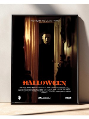 Halloween Tasarım 3 Film Posteri Çerçeveli Tablo Sinema Odası Duvar Dekoru