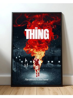 The Thing Tasarım 9 Film Posteri Çerçeveli Tablo Sinema Odası Duvar Dekoru