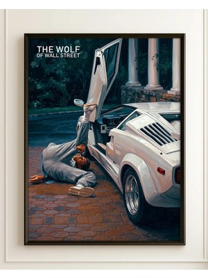 The Wolf Of Wall Street Tasarım 5 Film Posteri Çerçeveli Tablo Sinema Odası Duvar Dekoru