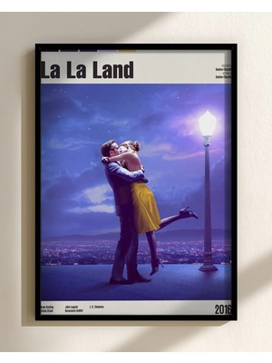 La La Land Tasarım 3 Film Posteri Çerçeveli Tablo Sinema Odası Duvar Dekoru