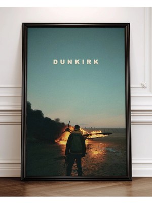 Dunkirk Tasarım 2 Film Posteri Çerçeveli Tablo Sinema Odası Duvar Dekoru