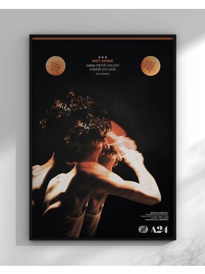 Marty Supreme Tasarım 2 Film Posteri Çerçeveli Tablo Sinema Odası Duvar Dekoru