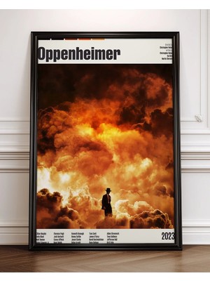 Oppenheimer Tasarım 6 Film Posteri Çerçeveli Tablo Sinema Odası Duvar Dekoru