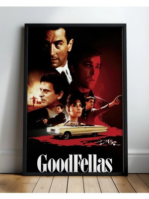 Goodfellas Tasarım 7 Film Posteri Çerçeveli Tablo Sinema Odası Duvar Dekoru