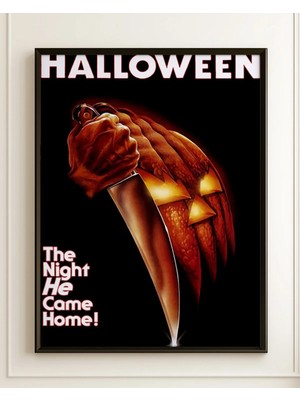 Halloween Tasarım 6 Film Posteri Çerçeveli Tablo Sinema Odası Duvar Dekoru