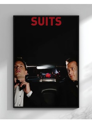 Suits Tv Show Tasarım 4 Film Posteri Çerçeveli Tablo Sinema Odası Duvar Dekoru