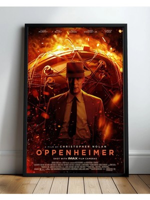 Oppenheimer Tasarım 2 Film Posteri Çerçeveli Tablo Sinema Odası Duvar Dekoru