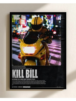 Kill Bill Tasarım 2 Film Posteri Çerçeveli Tablo Sinema Odası Duvar Dekoru