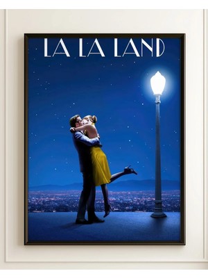 La La Land Tasarım 4 Film Posteri Çerçeveli Tablo Sinema Odası Duvar Dekoru