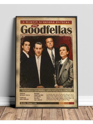 Goodfellas 1990 Tasarım 2 Film Posteri Çerçeveli Tablo Sinema Odası Duvar Dekoru