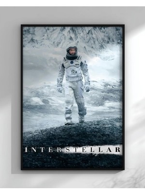 Interstellar Tasarım 3 Film Posteri Çerçeveli Tablo Sinema Odası Duvar Dekoru