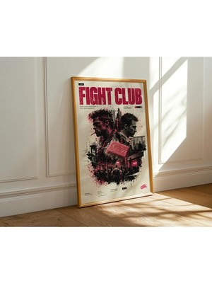 Fight Club Film Posteri Çerçeveli Tablo Sinema Odası Duvar Dekoru