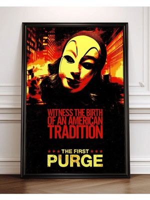 The First Purge Film Posteri Çerçeveli Tablo Sinema Odası Duvar Dekoru