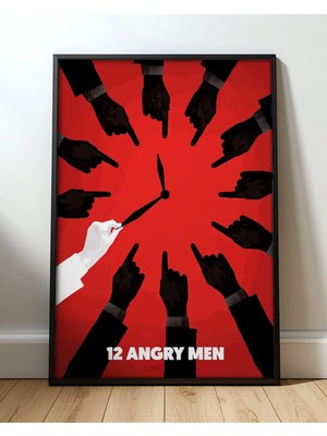 12 Angry Men Tasarım 4 Film Posteri Çerçeveli Tablo Sinema Odası Duvar Dekoru