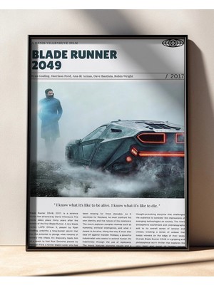 Blade Runner 2049 Tasarım 8 Film Posteri Çerçeveli Tablo Sinema Odası Duvar Dekoru