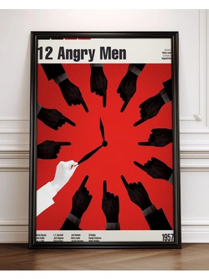 12 Angry Men Tasarım 3 Film Posteri Çerçeveli Tablo Sinema Odası Duvar Dekoru