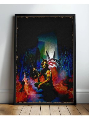 Vintage Painting Movie Film Posteri Çerçeveli Tablo Sinema Odası Duvar Dekoru