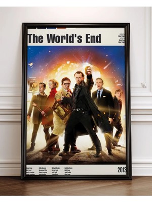 The World's End Film Posteri Çerçeveli Tablo Sinema Odası Duvar Dekoru