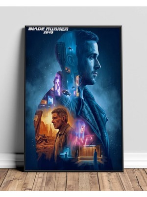 Blade Runner 2049 Tasarım 3 Film Posteri Çerçeveli Tablo Sinema Odası Duvar Dekoru