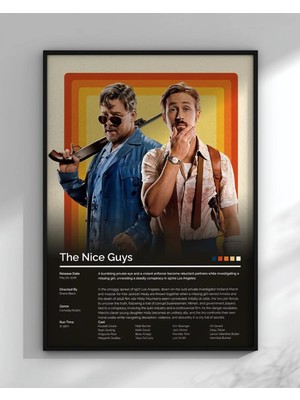 The Nice Guys Film Posteri Çerçeveli Tablo Sinema Odası Duvar Dekoru