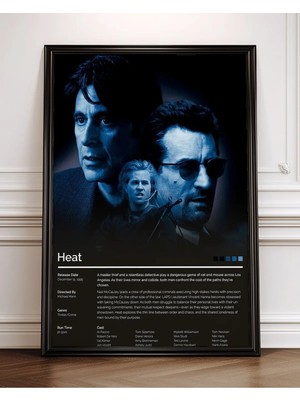Heat Tasarım 7 Film Posteri Çerçeveli Tablo Sinema Odası Duvar Dekoru
