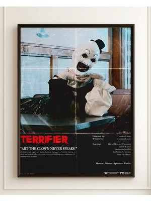 Terrifier Film Posteri Çerçeveli Tablo Sinema Odası Duvar Dekoru