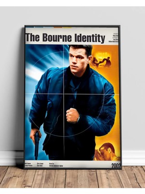 The Bourne Identity Film Posteri Çerçeveli Tablo Sinema Odası Duvar Dekoru