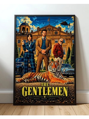 The Gentlemen Film Posteri Çerçeveli Tablo Sinema Odası Duvar Dekoru
