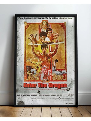Vintage Movie Poster Lee Film Posteri Çerçeveli Tablo Sinema Odası Duvar Dekoru