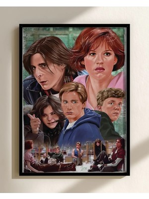The Breakfast Club Film Posteri Çerçeveli Tablo Sinema Odası Duvar Dekoru