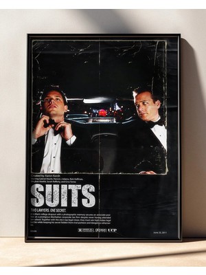 Suits Tv Show Promotional Film Posteri Çerçeveli Tablo Sinema Odası Duvar Dekoru