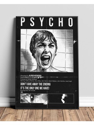 Psycho Movie Poster - Janet Leigh Scream Film Posteri Çerçeveli Tablo Sinema Odası Duvar Dekoru