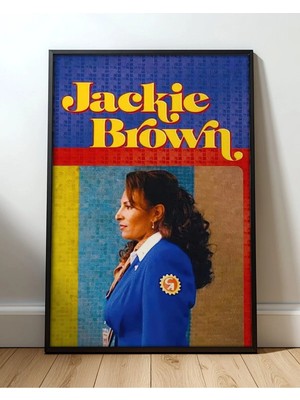 Jackie Brown Film Posteri Çerçeveli Tablo Sinema Odası Duvar Dekoru