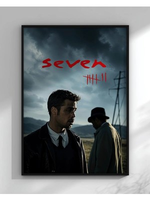 SE7EN Movie Film Posteri Çerçeveli Tablo Sinema Odası Duvar Dekoru