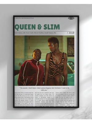 Queen & Slim Film Posteri Çerçeveli Tablo Sinema Odası Duvar Dekoru