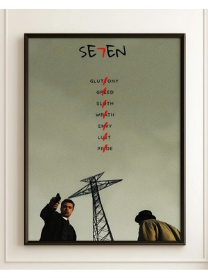 SE7EN Film Posteri Çerçeveli Tablo Sinema Odası Duvar Dekoru
