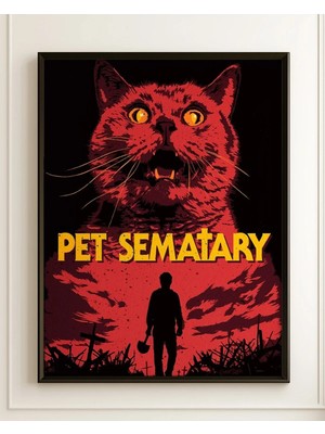Pet Sematary Horror Film Posteri Çerçeveli Tablo Sinema Odası Duvar Dekoru