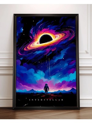 Interstellar Black Hole Movies Cinema Art Film Posteri Çerçeveli Tablo Sinema Odası Duvar Dekoru