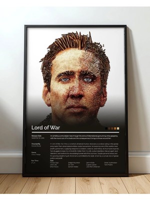 Lord Of War Film Posteri Çerçeveli Tablo Sinema Odası Duvar Dekoru