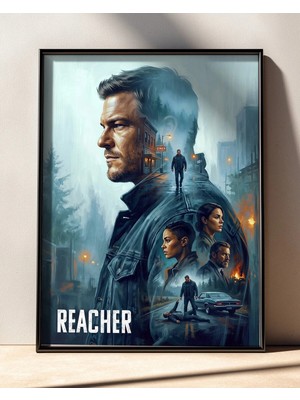 Reacher Tv Series Film Posteri Çerçeveli Tablo Sinema Odası Duvar Dekoru